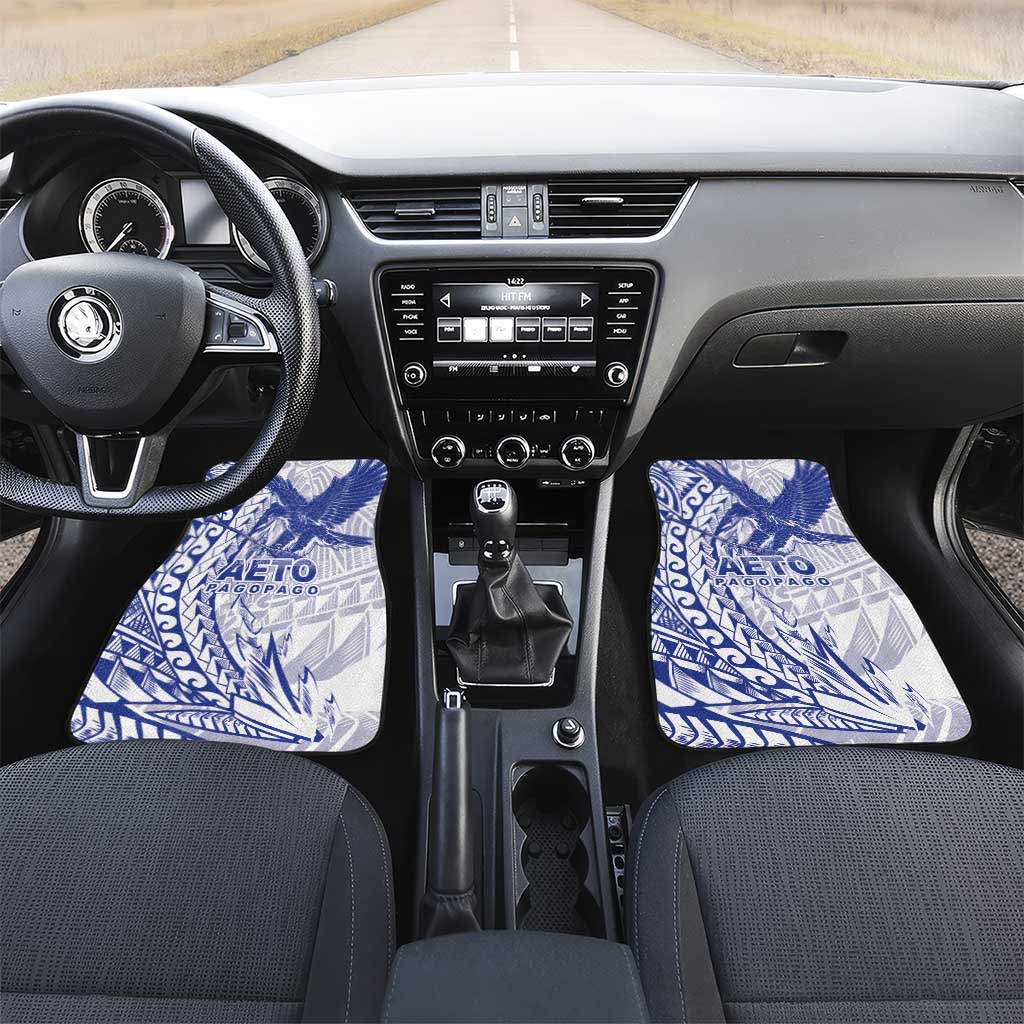 Samoa Pago Pago Aeto Car Mats Wingstyle Blue-White Color - Polynesian Pride