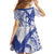 Samoa Pago Pago Aeto Kid Short Sleeve Dress Wingstyle Blue-White Color - Polynesian Pride