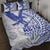 Samoa Pago Pago Aeto Quilt Bed Set Wingstyle Blue-White Color - Polynesian Pride