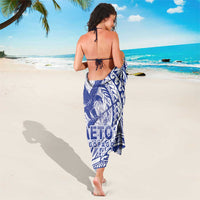 Samoa Pago Pago Aeto Sarong Wingstyle Blue-White Color - Polynesian Pride