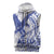 Samoa Pago Pago Aeto Sleeveless Zip Hoodie Wingstyle Blue-White Color - Polynesian Pride