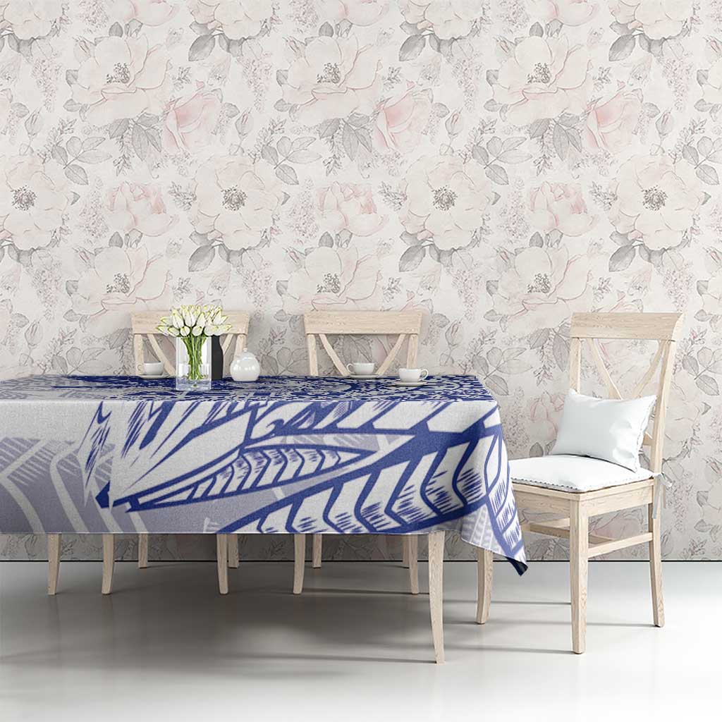 Samoa Pago Pago Aeto Tablecloth Wingstyle Blue-White Color - Polynesian Pride