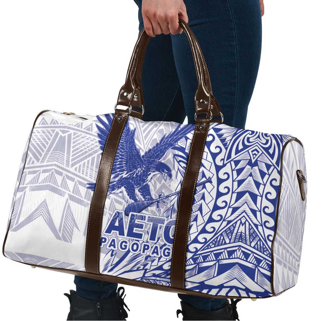 Samoa Pago Pago Aeto Travel Bag Wingstyle Blue-White Color - Polynesian Pride