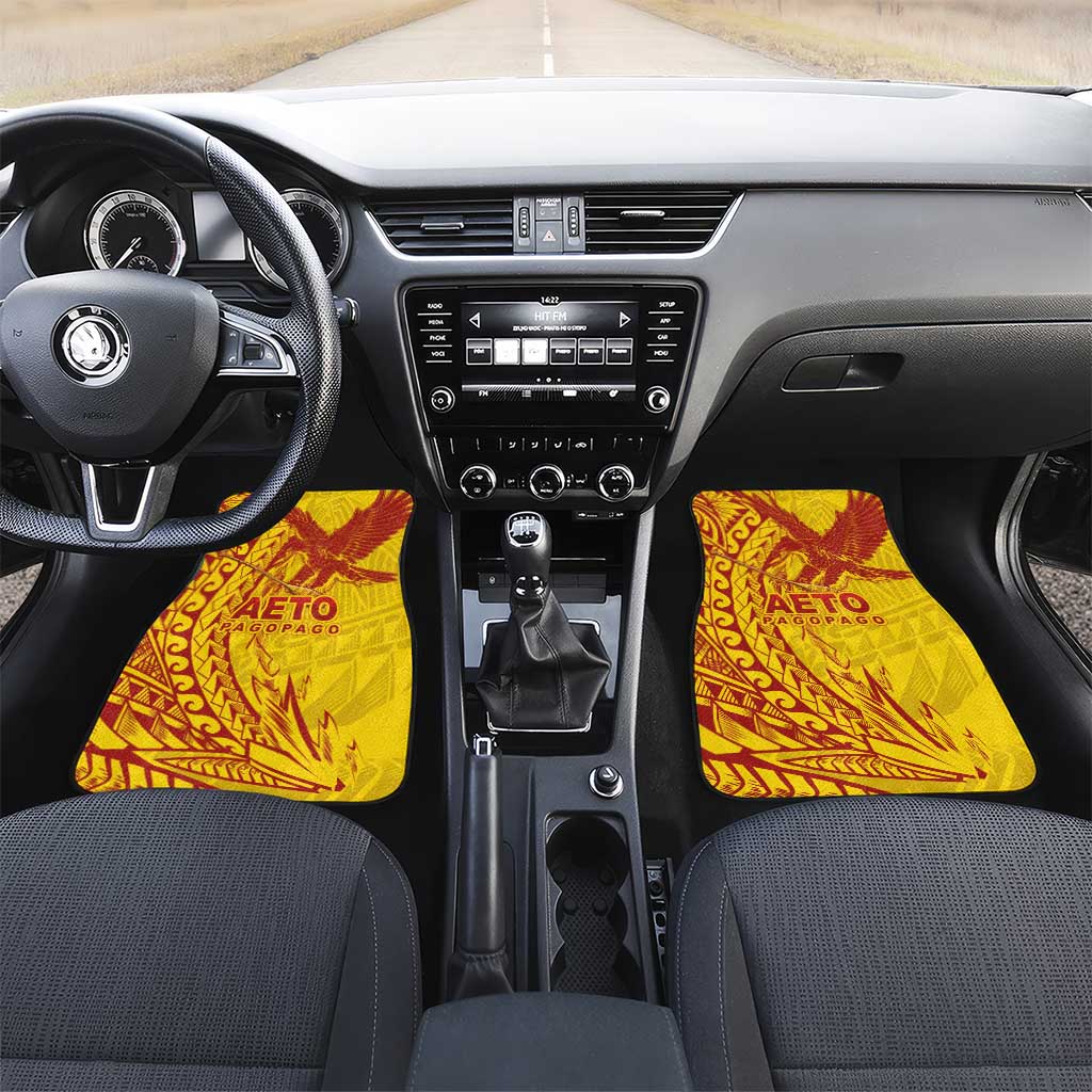 Samoa Pago Pago Aeto Car Mats Wingstyle Red-Gold Color - Polynesian Pride