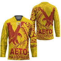 Samoa Pago Pago Aeto Hockey Jersey Wingstyle Red-Gold Color - Polynesian Pride
