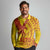 Samoa Pago Pago Aeto Long Sleeve Polo Shirt Wingstyle Red-Gold Color - Polynesian Pride