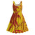 Samoa Pago Pago Aeto Midi Dress Wingstyle Red-Gold Color - Polynesian Pride