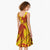 Samoa Pago Pago Aeto Midi Dress Wingstyle Red-Gold Color - Polynesian Pride