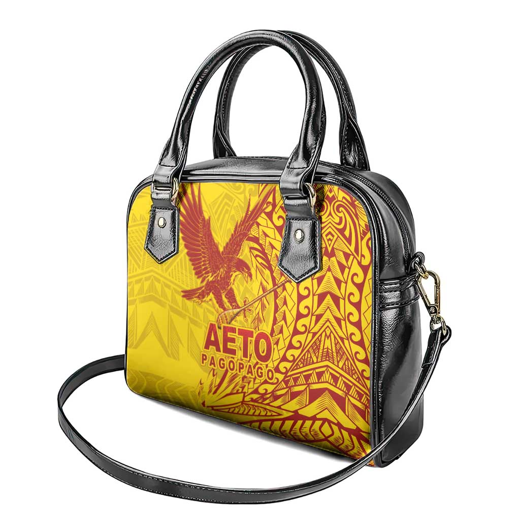 Samoa Pago Pago Aeto Shoulder Handbag Wingstyle Red-Gold Color - Polynesian Pride