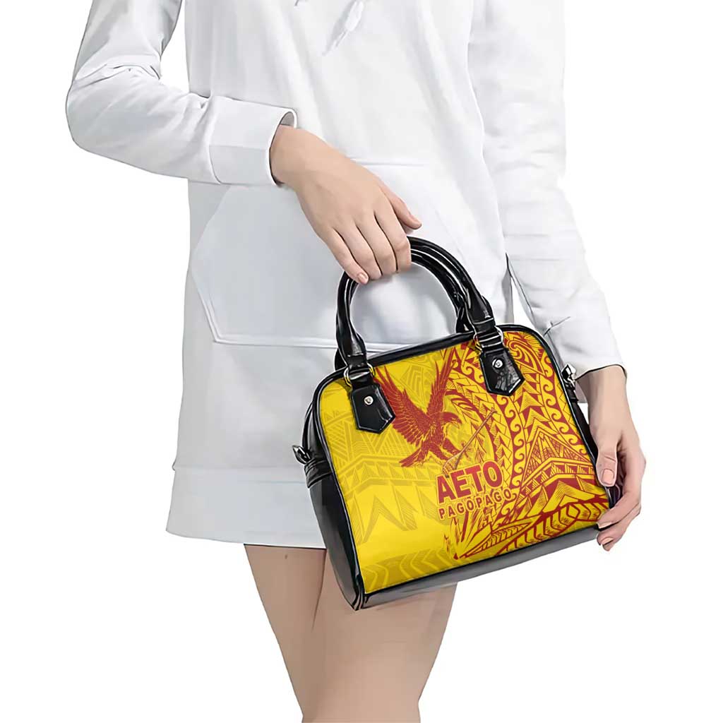 Samoa Pago Pago Aeto Shoulder Handbag Wingstyle Red-Gold Color - Polynesian Pride