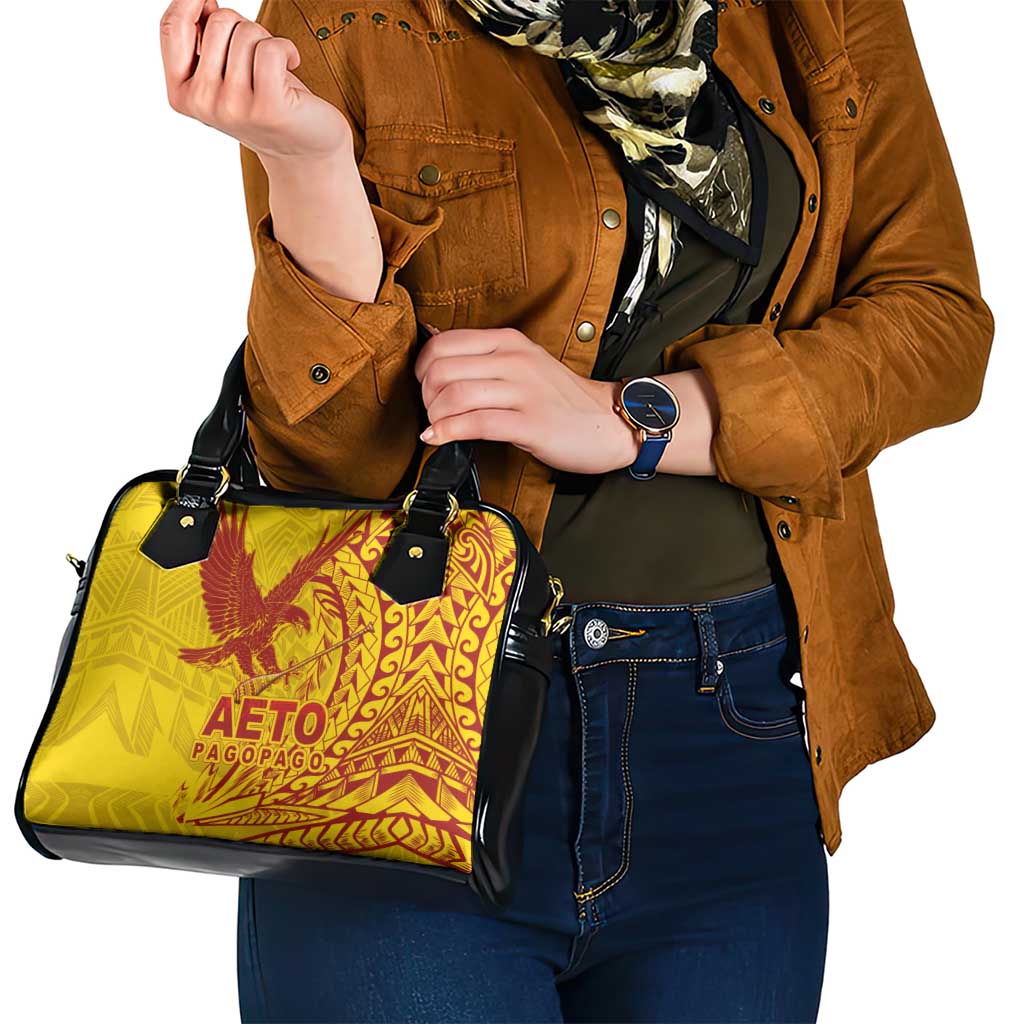Samoa Pago Pago Aeto Shoulder Handbag Wingstyle Red-Gold Color - Polynesian Pride
