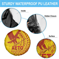 Samoa Pago Pago Aeto Spare Tire Cover Wingstyle Red-Gold Color - Polynesian Pride