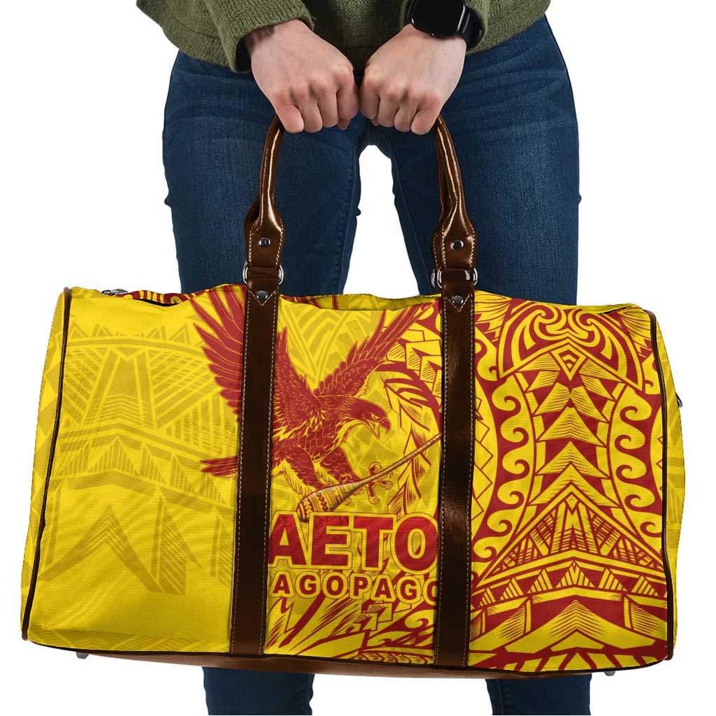 Samoa Pago Pago Aeto Travel Bag Wingstyle Red-Gold Color - Polynesian Pride