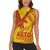 Samoa Pago Pago Aeto Women Sleeveless Polo Shirt Wingstyle Red-Gold Color - Polynesian Pride