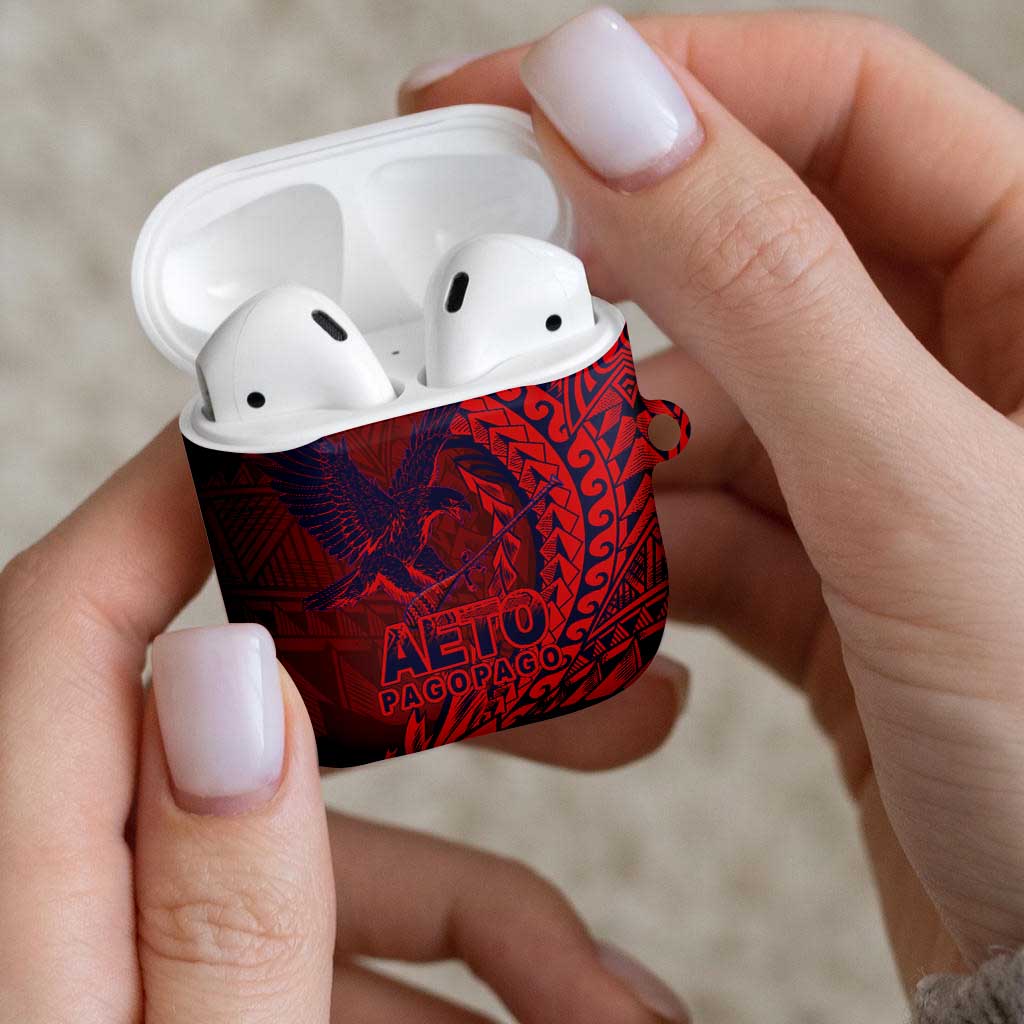 Samoa Pago Pago Aeto AirPods Case Wingstyle Red-Blue Color - Polynesian Pride