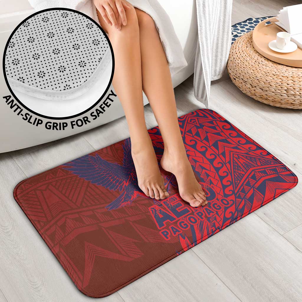 Samoa Pago Pago Aeto Bathroom Set Wingstyle Red-Blue Color - Polynesian Pride
