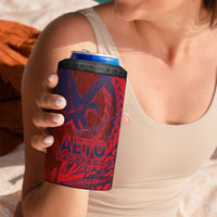 Samoa Pago Pago Aeto 4 in 1 Can Cooler Tumbler Wingstyle Red-Blue Color - Polynesian Pride