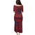 Samoa Pago Pago Aeto Family Matching Puletasi and Hawaiian Shirt Wingstyle Red-Blue Color - Polynesian Pride