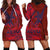 Samoa Pago Pago Aeto Hoodie Dress Wingstyle Red-Blue Color - Polynesian Pride