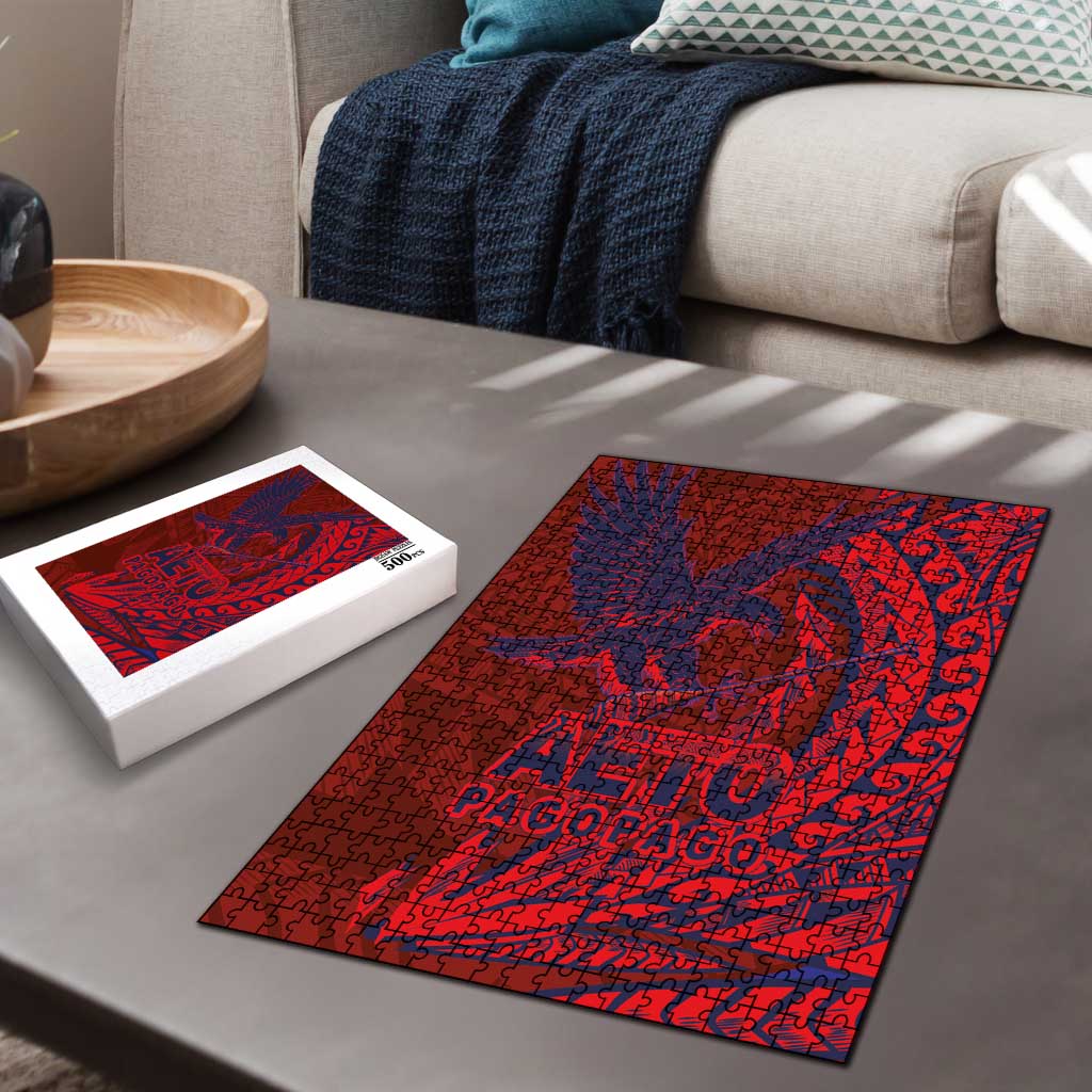 Samoa Pago Pago Aeto Puzzle Wingstyle Red-Blue Color LT03