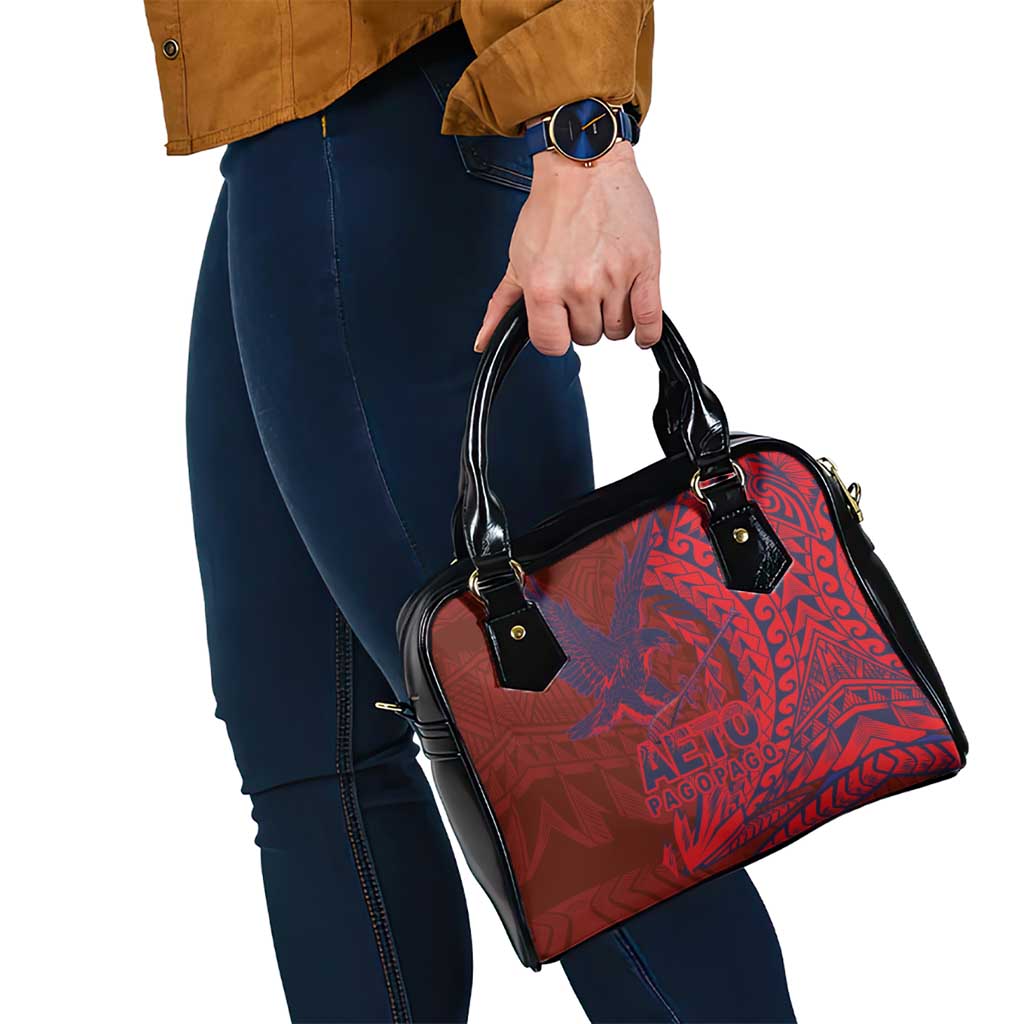 Samoa Pago Pago Aeto Shoulder Handbag Wingstyle Red-Blue Color - Polynesian Pride