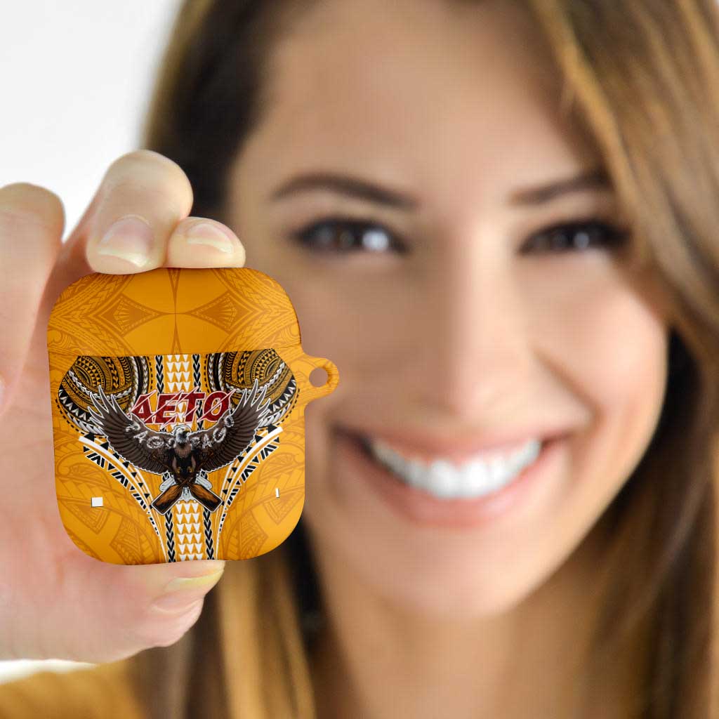 Samoa Pago Pago Aeto AirPods Case Bald Eagle with Polynesian Art Tattoos - Polynesian Pride
