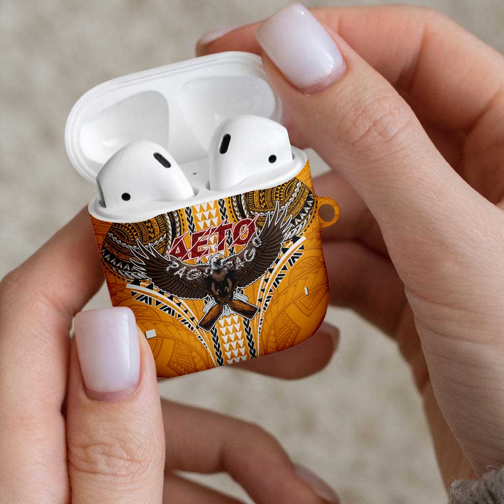 Samoa Pago Pago Aeto AirPods Case Bald Eagle with Polynesian Art Tattoos - Polynesian Pride