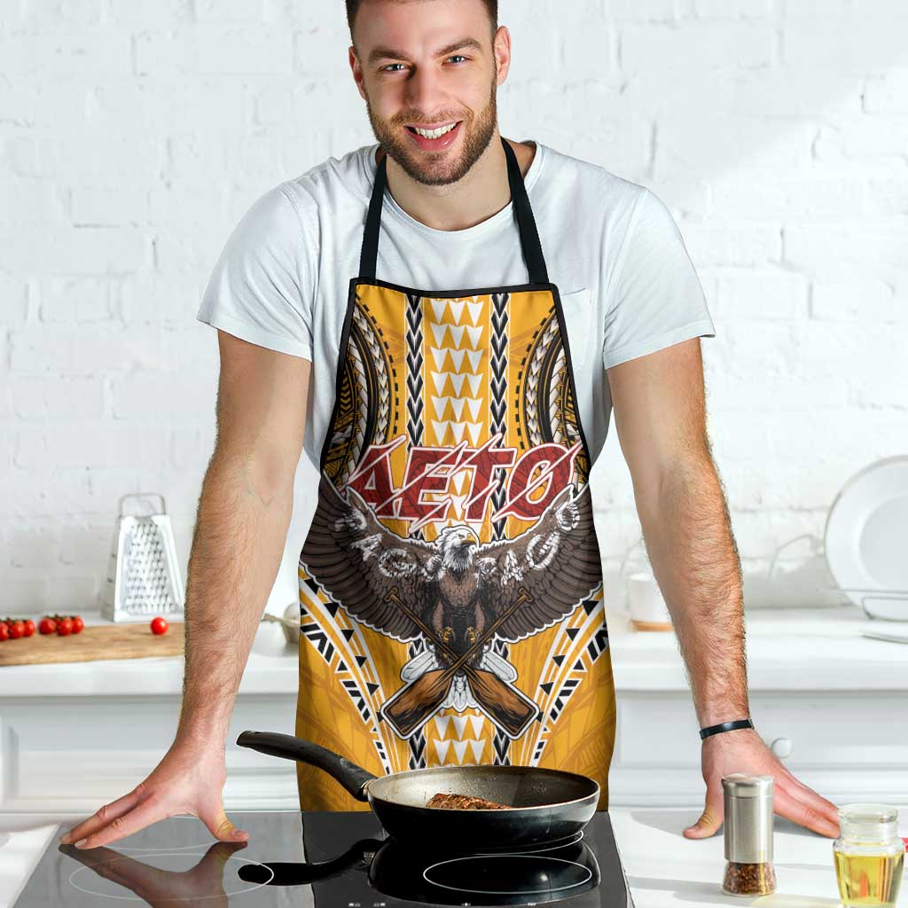 Samoa Pago Pago Aeto Apron Bald Eagle with Polynesian Art Tattoos - Polynesian Pride