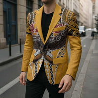 Samoa Pago Pago Aeto Blazer Bald Eagle with Polynesian Art Tattoos - Polynesian Pride