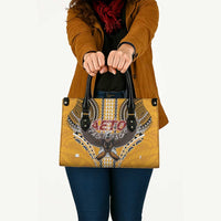 Samoa Pago Pago Aeto Leather Bag Bald Eagle with Polynesian Art Tattoos - Polynesian Pride