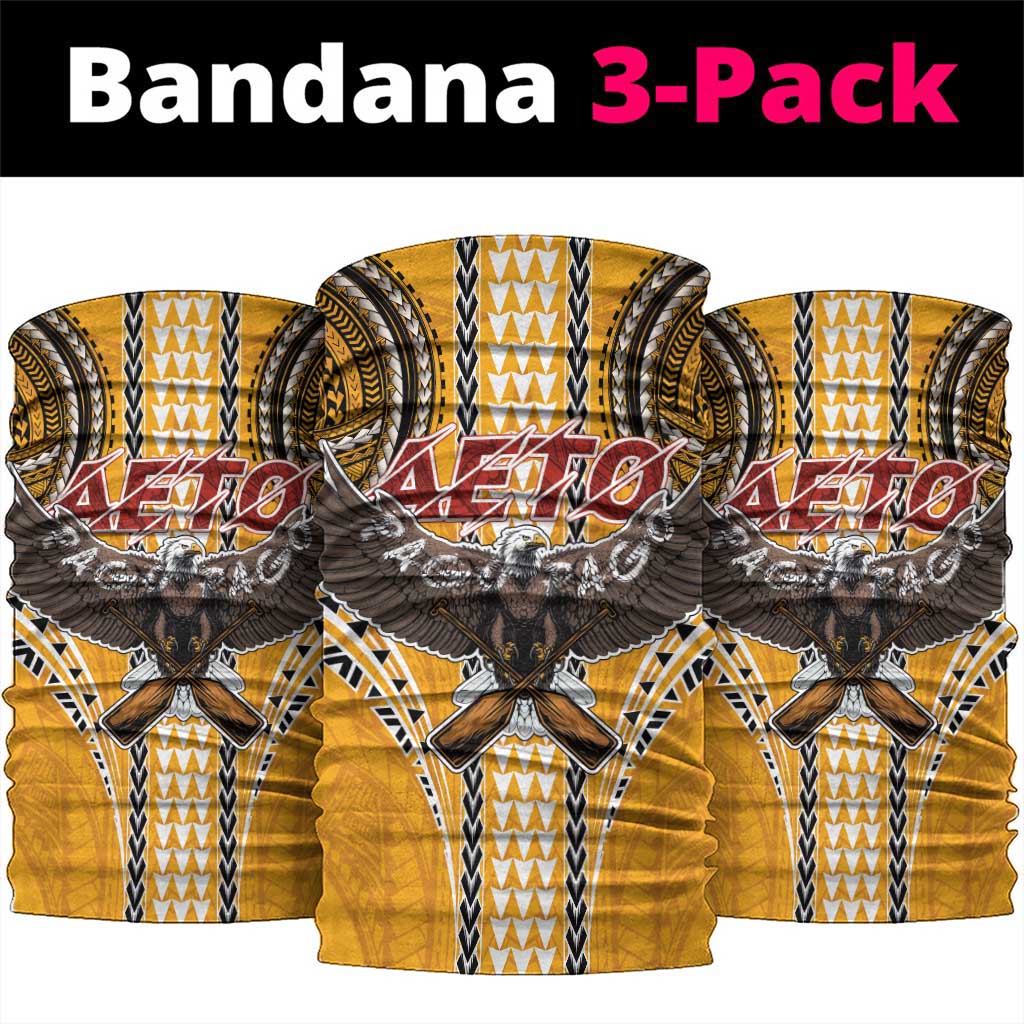 American Samoa Pago Pago Aeto Neck Gaiter Bald Eagle with Polynesian Art Tattoos LT03