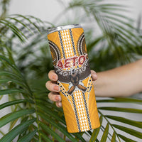 Samoa Pago Pago Aeto Skinny Tumbler Bald Eagle with Polynesian Art Tattoos - Polynesian Pride