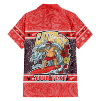 Custom New Zealand Christmas Family Matching Tank Maxi Dress and Hawaiian Shirt Santa Catch The Wave Maori Pattern Retro Style LT03 - Polynesian Pride