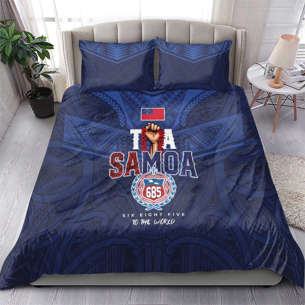 Rugby Toa Samoa Bedding Set Champions Six Eight Five - Polynesian Pride