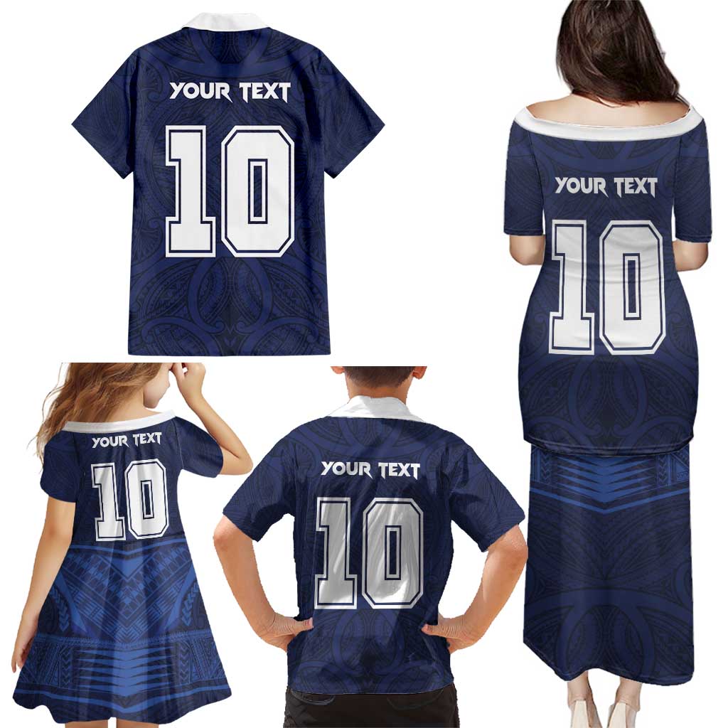 Custom Rugby Toa Samoa Family Matching Puletasi and Hawaiian Shirt Champions Six Eight Five - Polynesian Pride