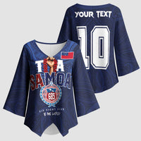 Custom Rugby Toa Samoa Kimono Sleeve Blouse Champions Six Eight Five - Polynesian Pride