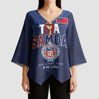 Custom Rugby Toa Samoa Kimono Sleeve Blouse Champions Six Eight Five - Polynesian Pride