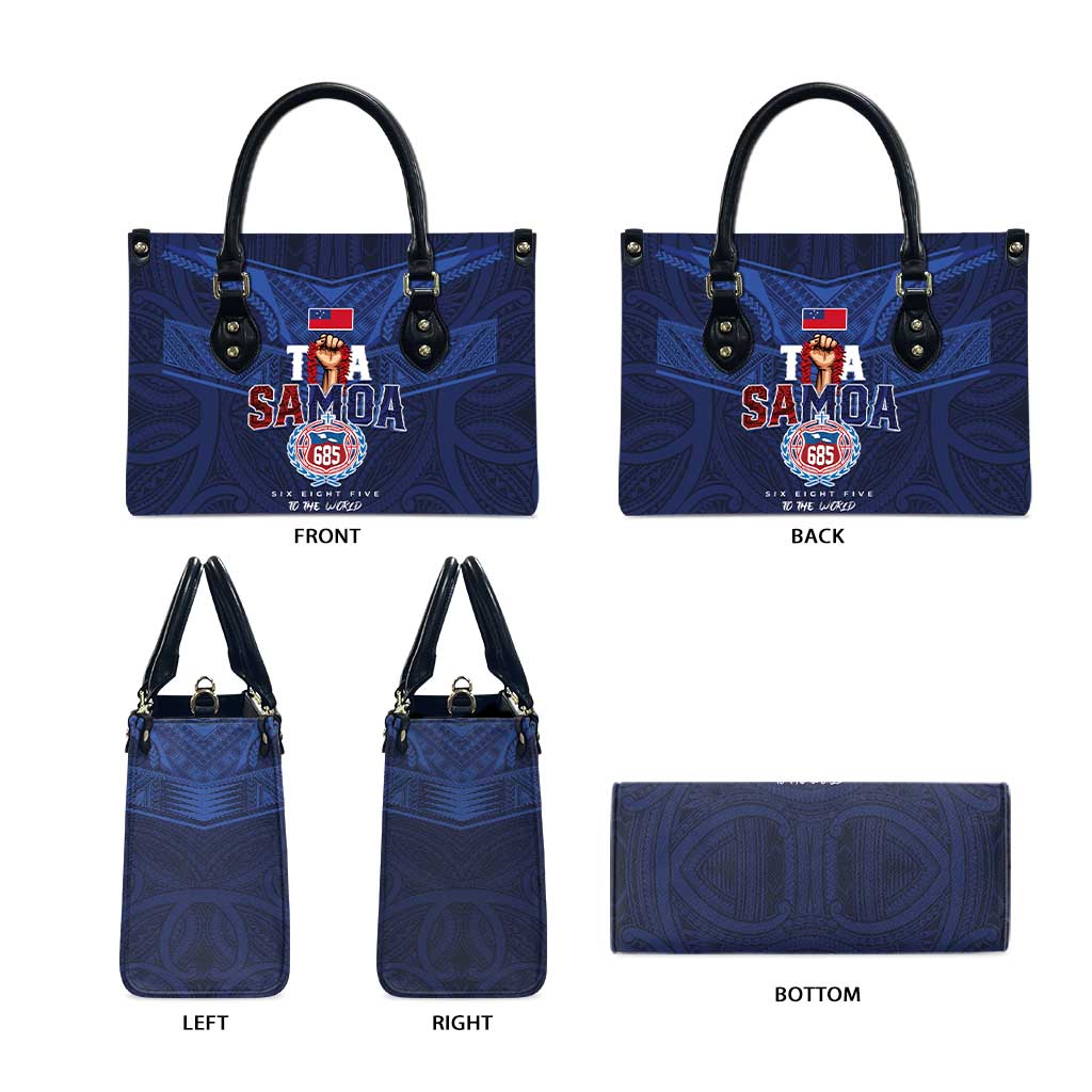 Rugby Toa Samoa Leather Bag Champions Six Eight Five - Polynesian Pride