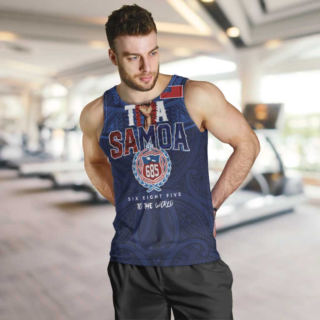 Custom Rugby Toa Samoa Men Tank Top Champions Six Eight Five - Polynesian Pride