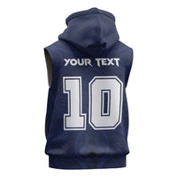 Custom Rugby Toa Samoa Sleeveless Zip Hoodie Champions Six Eight Five - Polynesian Pride