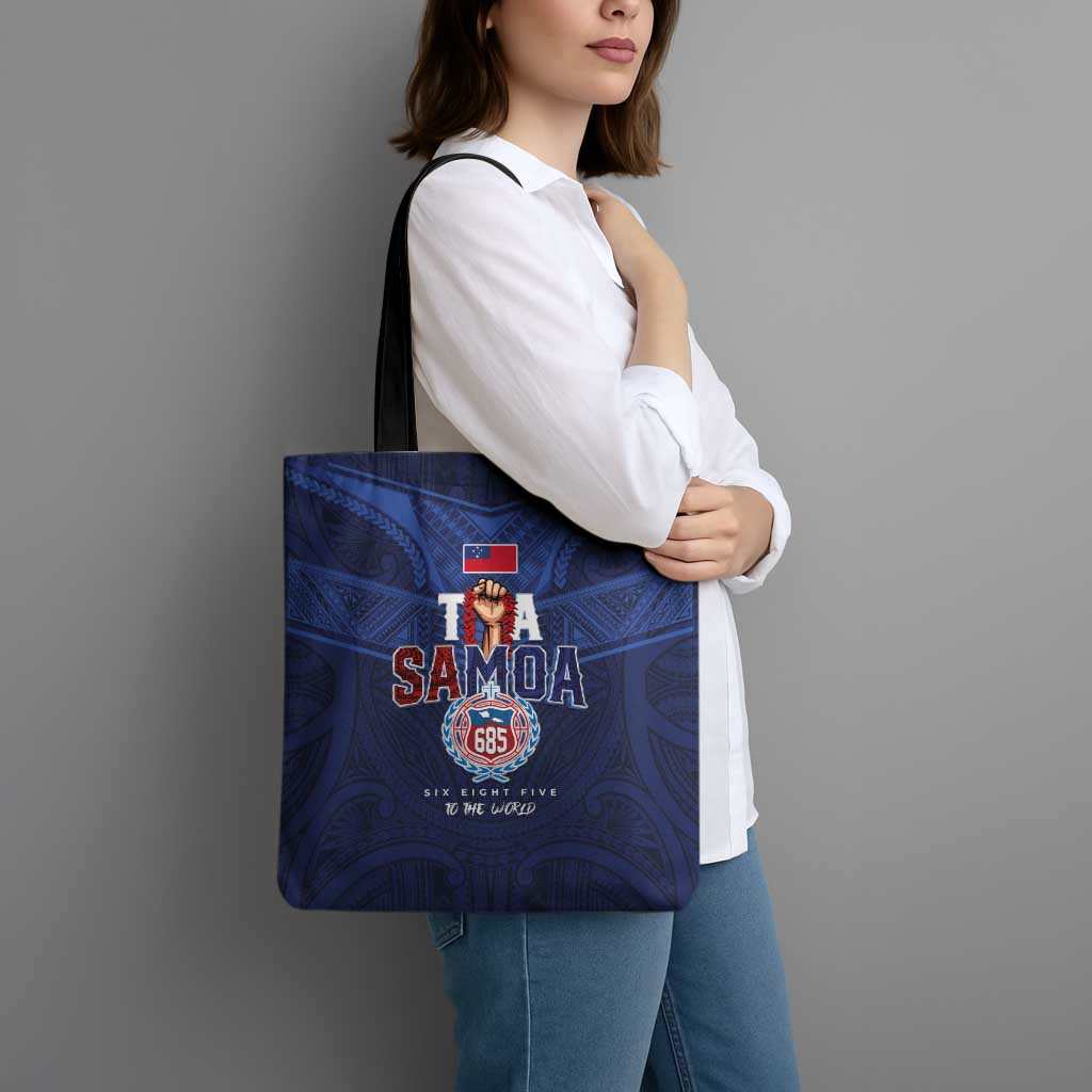 Rugby Toa Samoa Tote Bag Champions Six Eight Five - Polynesian Pride