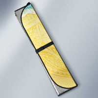 Hawaiian Tropical Plants Turtles Auto Sun Shade Watercolor Style - Polynesian Pride