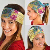 Hawaiian Tropical Plants Turtles Neck Gaiter Watercolor Style - Polynesian Pride