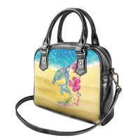 Hawaiian Tropical Plants Turtles Shoulder Handbag Watercolor Style - Polynesian Pride
