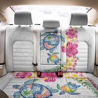 Hawaiian Abstract Art Turtles Back Car Seat Cover with Plumeria and Hibiscus - Polynesian Pride