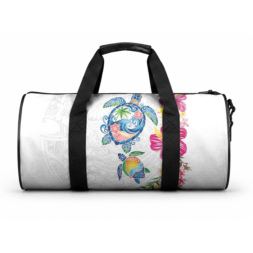 Hawaiian Abstract Art Turtles Duffle Bag LT03 One size White - Polynesian Pride
