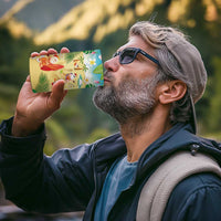 Hawaiian Mele Kalikimaka 4 in 1 Can Cooler Tumbler Tropical Plumeria and Lei Funny Santa Beach - Polynesian Pride