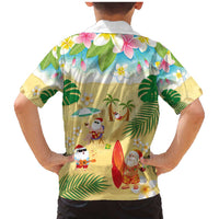Hawaiian Mele Kalikimaka Family Matching Mermaid Dress and Hawaiian Shirt Tropical Plumeria and Lei Funny Santa Beach LT03 - Polynesian Pride
