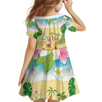 Hawaiian Mele Kalikimaka Family Matching Mermaid Dress and Hawaiian Shirt Tropical Plumeria and Lei Funny Santa Beach LT03 - Polynesian Pride
