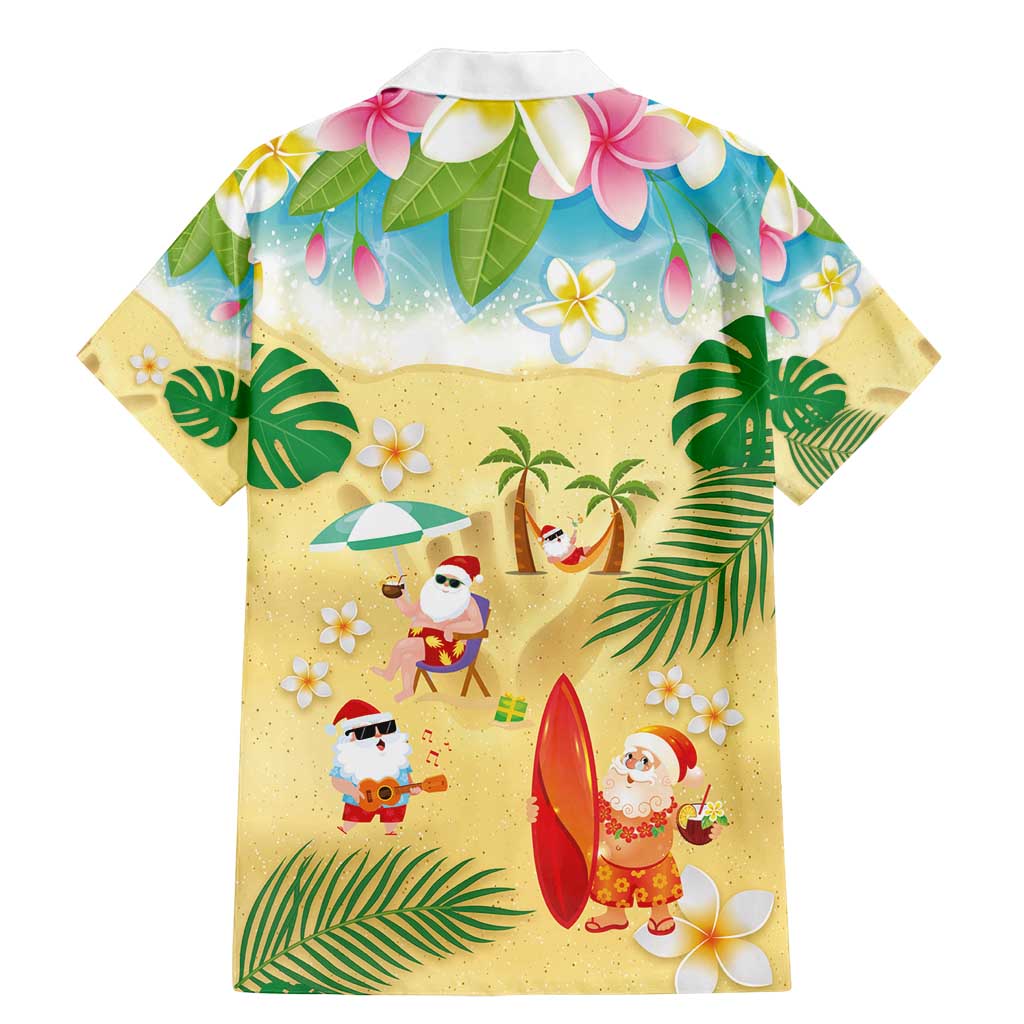 Hawaiian Mele Kalikimaka Family Matching Mermaid Dress and Hawaiian Shirt Tropical Plumeria and Lei Funny Santa Beach LT03 - Polynesian Pride